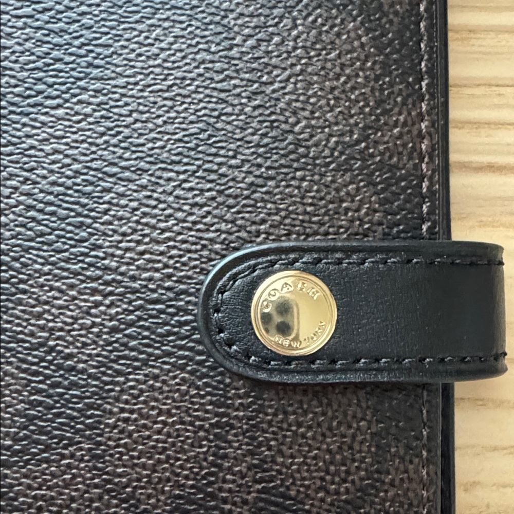 Coach Signature Canvas Notebook Cover Brown Black Monogram with Notebook - Picture 2 of 7